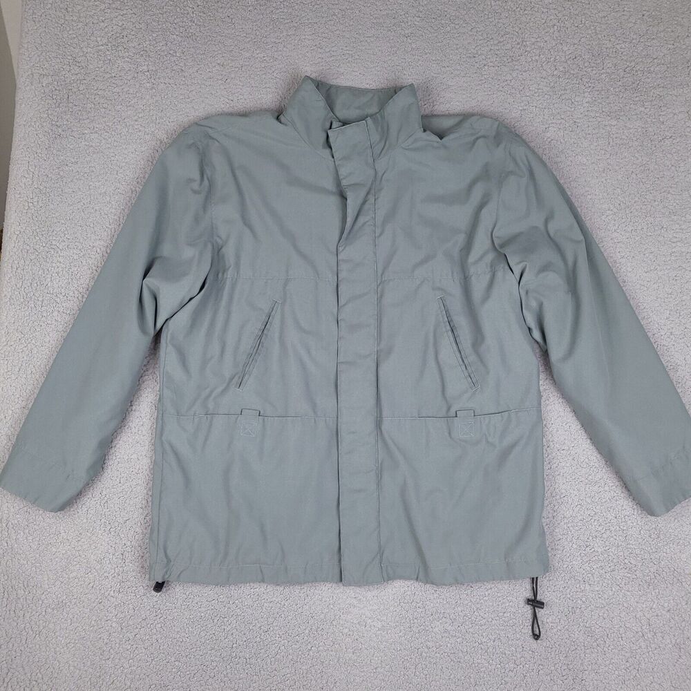 Bill Blass Jacket‎ Mens XXL Green Full Zip Windbreaker Polyester Nylon
